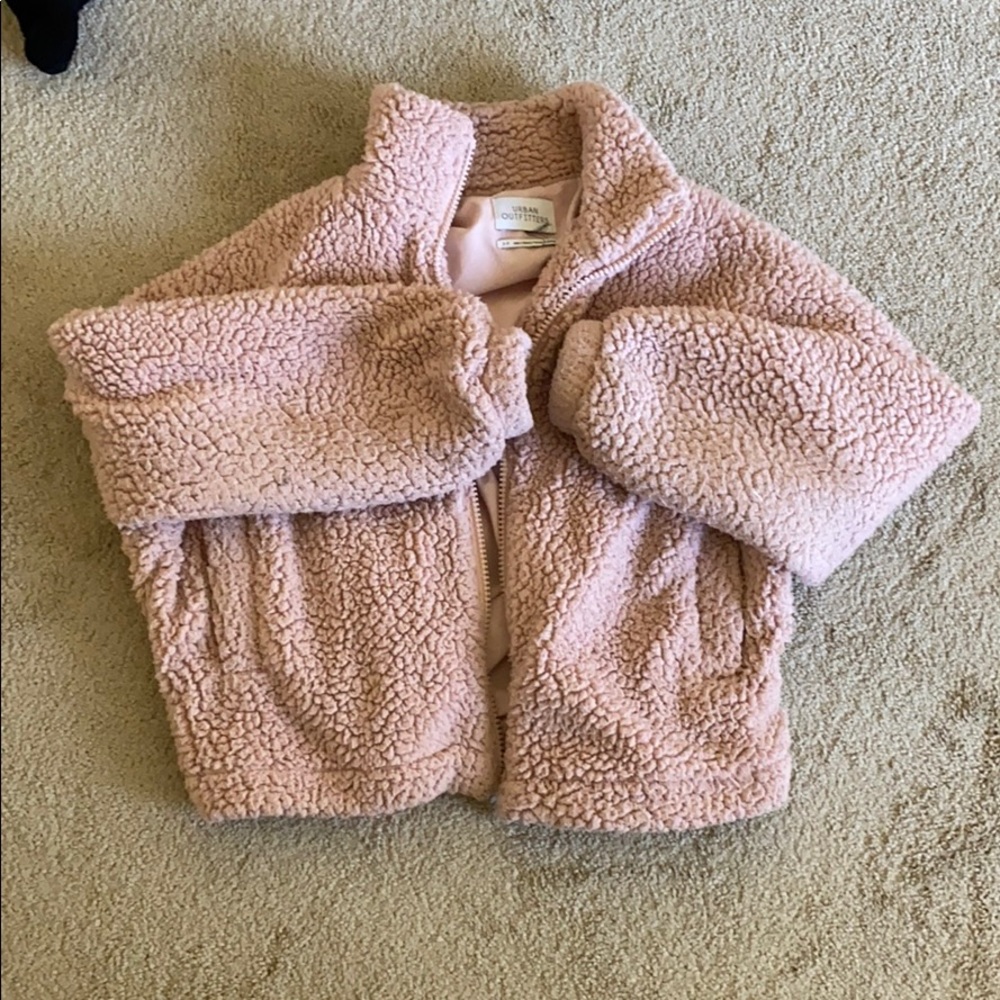 Pale pink Sherpa jacket